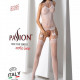 Бодістокінг з безліччю бретелей Passion BS095 One Size, white, імітація пояса та панчіх, з доступом Бодістокінг з безліччю бретелей Passion BS095 One Size, white, імітація пояса та панчіх, з доступом