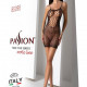 Ажурна мінісукня на тонких бретелях Passion BS096 One Size, black, плетіння на грудях Ажурна мінісукня на тонких бретелях Passion BS096 One Size, black, плетіння на грудях
