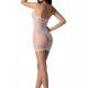 Ажурна мінісукня на тонких бретелях Passion BS096 One Size, white, плетіння на грудях Ажурна мінісукня на тонких бретелях Passion BS096 One Size, white, плетіння на грудях