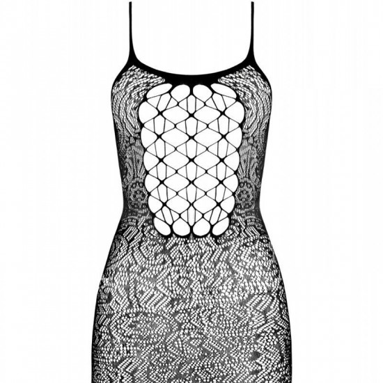 Ажурна мінісукня на тонких бретелях Passion BS096 One Size, white, плетіння на грудях Ажурна мінісукня на тонких бретелях Passion BS096 One Size, white, плетіння на грудях