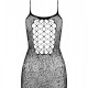 Ажурна мінісукня на тонких бретелях Passion BS096 One Size, white, плетіння на грудях Ажурна мінісукня на тонких бретелях Passion BS096 One Size, white, плетіння на грудях