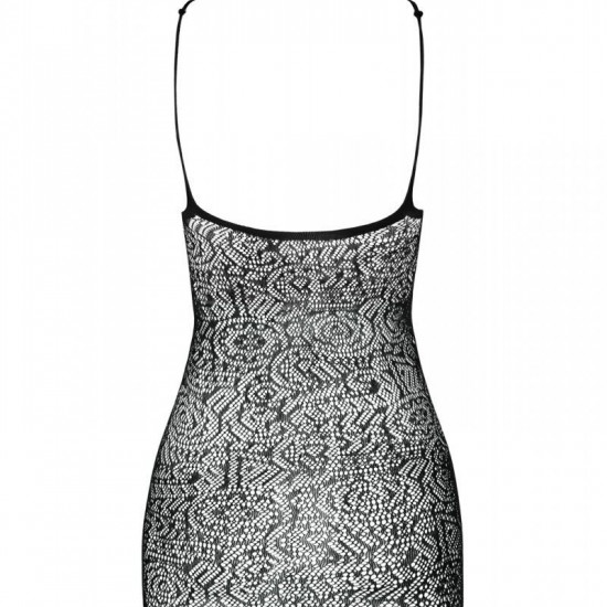 Ажурна мінісукня на тонких бретелях Passion BS096 One Size, white, плетіння на грудях Ажурна мінісукня на тонких бретелях Passion BS096 One Size, white, плетіння на грудях