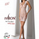 Мінісукня з вертикальним візерунком Passion BS097 One Size, white, плетіння з боків Мінісукня з вертикальним візерунком Passion BS097 One Size, white, плетіння з боків
