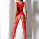 Бодістокінг з плетінням на грудях Passion BS099 One Size, red, відкритий доступ, імітація підв’язок Бодістокінг з плетінням на грудях Passion BS099 One Size, red, відкритий доступ, імітація підв’язок
