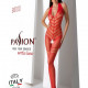 Бодістокінг з плетінням на животику Passion BS100 One Size, red, декоративний шов, з доступом Бодістокінг з плетінням на животику Passion BS100 One Size, red, декоративний шов, з доступом