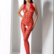 Бодістокінг з плетінням на животику Passion BS100 One Size, red, декоративний шов, з доступом Бодістокінг з плетінням на животику Passion BS100 One Size, red, декоративний шов, з доступом