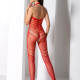 Бодістокінг з плетінням на животику Passion BS100 One Size, red, декоративний шов, з доступом Бодістокінг з плетінням на животику Passion BS100 One Size, red, декоративний шов, з доступом
