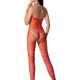 Бодістокінг з плетінням на животику Passion BS100 One Size, red, декоративний шов, з доступом Бодістокінг з плетінням на животику Passion BS100 One Size, red, декоративний шов, з доступом