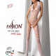 Бодістокінг з плетінням на животику Passion BS100 One Size, white, декоративний шов, з доступом Бодістокінг з плетінням на животику Passion BS100 One Size, white, декоративний шов, з доступом