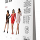Напівпрозора мінісукня Passion BS101 One Size, black, рукави-мітенки Напівпрозора мінісукня Passion BS101 One Size, black, рукави-мітенки