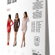 Напівпрозора мінісукня Passion BS101 One Size, red, рукави-мітенки Напівпрозора мінісукня Passion BS101 One Size, red, рукави-мітенки
