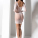 Напівпрозора мінісукня Passion BS101 One Size, white, рукава-мітенки Напівпрозора мінісукня Passion BS101 One Size, white, рукава-мітенки