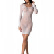 Напівпрозора мінісукня Passion BS101 One Size, white, рукава-мітенки Напівпрозора мінісукня Passion BS101 One Size, white, рукава-мітенки