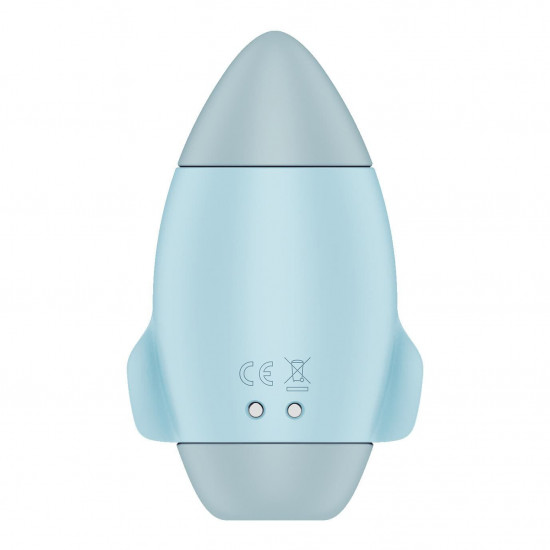 Вакуумний стимулятор з вібрацією Satisfyer Mission Control Blue, 2 незалежні мотори Вакуумний стимулятор з вібрацією Satisfyer Mission Control Blue, 2 незалежні мотори