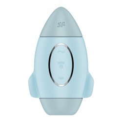 Вакуумний стимулятор з вібрацією Satisfyer Mission Control Blue, 2 незалежні мотори