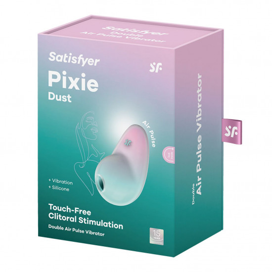 Вакуумний стимулятор з вібрацією Satisfyer Pixie Dust Mint/Pink Вакуумний стимулятор з вібрацією Satisfyer Pixie Dust Mint/Pink