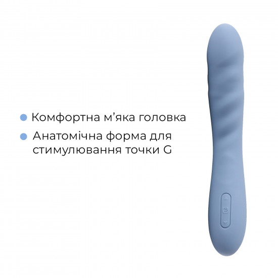 Смарт-вибратор с пульсацией Svakom Ava Neo Cornflower Blue, 15 режимов работы, водонепроницаемый