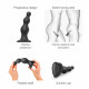 Насадка для страпона Strap-On-Me Dildo Plug Beads Black L Насадка для страпона Strap-On-Me Dildo Plug Beads Black L