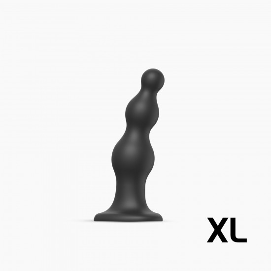 Насадка для страпона Strap-On-Me Dildo Plug Beads Black XL Насадка для страпона Strap-On-Me Dildo Plug Beads Black XL