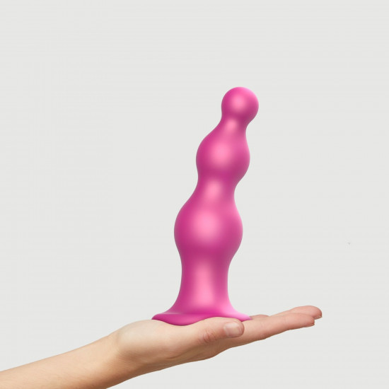 Насадка для страпона Strap-On-Me Dildo Plug Beads Framboise Metallic XXL Насадка для страпона Strap-On-Me Dildo Plug Beads Framboise Metallic XXL