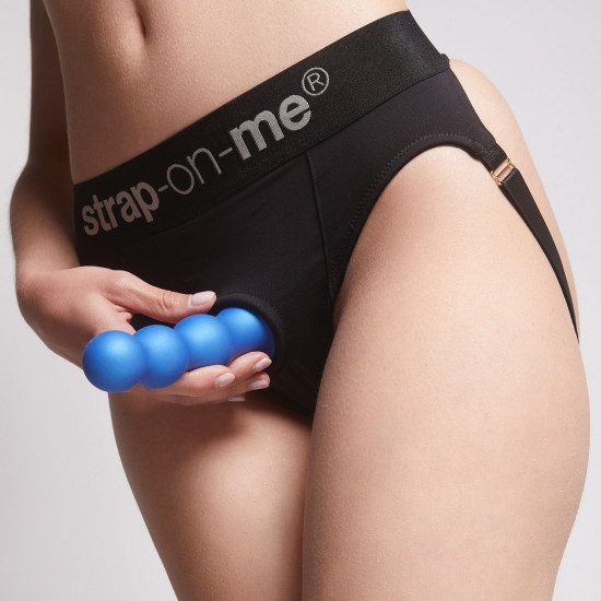 Насадка для страпона Strap-On-Me Dildo Plug Balls Blue Metallic L Насадка для страпона Strap-On-Me Dildo Plug Balls Blue Metallic L