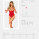 Боді з доступом Obsessive Ingridia crotchless teddy XL/2XL, червоне, відкриті груди Боді з доступом Obsessive Ingridia crotchless teddy XL/2XL, червоне, відкриті груди