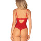 Боді з доступом Obsessive Ingridia crotchless teddy XL/2XL, червоне, відкриті груди Боді з доступом Obsessive Ingridia crotchless teddy XL/2XL, червоне, відкриті груди