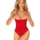 Боді з доступом Obsessive Ingridia crotchless teddy XL/2XL, червоне, відкриті груди Боді з доступом Obsessive Ingridia crotchless teddy XL/2XL, червоне, відкриті груди