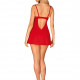 Пеньюар Obsessive Ingridia chemise & thong XS/S, червоний, сорочка, стрінги Пеньюар Obsessive Ingridia chemise & thong XS/S, червоний, сорочка, стрінги