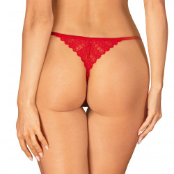 Трусики з доступом Obsessive Ingridia crotchless thong XS/S, червоні