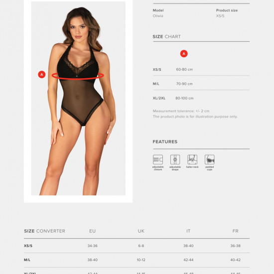 Боді Obsessive Medilla teddy M/L Боді Obsessive Medilla teddy M/L
