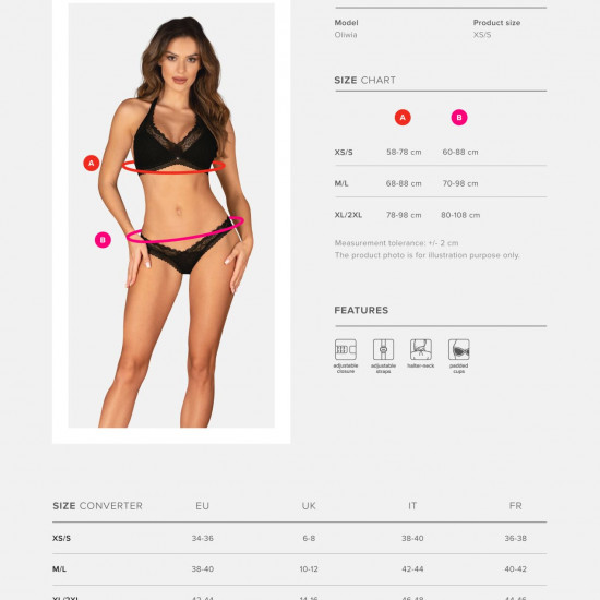 Комплект Obsessive Medilla 2-pcs set M/L Комплект Obsessive Medilla 2-pcs set M/L