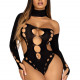 Безшовне боді на одне плече Leg Avenue Seamless thong back bodysuit, One Size, чорне Безшовне боді на одне плече Leg Avenue Seamless thong back bodysuit, One Size, чорне