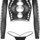 Комплект безшовної білизни Leg Avenue Long sleeve crop top & string Black, One Size, топ, стрінги Комплект безшовної білизни Leg Avenue Long sleeve crop top & string Black, One Size, топ, стрінги