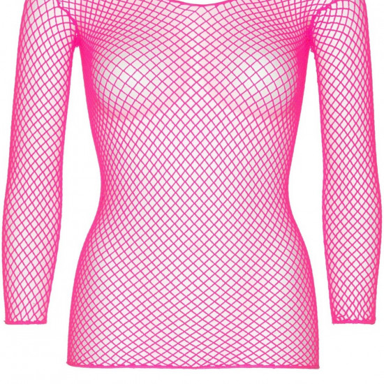 Сітчастий топ Leg Avenue Long Sleeves T-Shirts Neon Pink, One Size Сітчастий топ Leg Avenue Long Sleeves T-Shirts Neon Pink, One Size