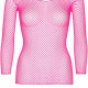 Сітчастий топ Leg Avenue Long Sleeves T-Shirts Neon Pink, One Size Сітчастий топ Leg Avenue Long Sleeves T-Shirts Neon Pink, One Size