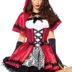 Еротичний костюм Червоної шапочки Leg Avenue Gothic Red Riding Hood S, сукня, накидка