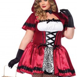 Еротичний костюм Червоної шапочки Leg Avenue Gothic Red Riding Hood 3X–4X, сукня, накидка