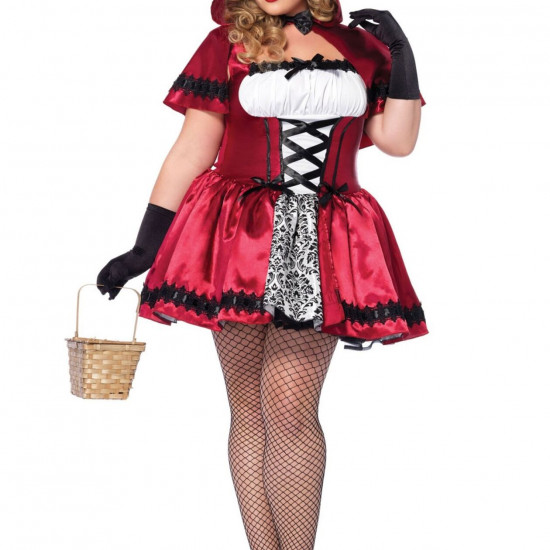 Еротичний костюм Червоної шапочки Leg Avenue Gothic Red Riding Hood 3X–4X, сукня, накидка Еротичний костюм Червоної шапочки Leg Avenue Gothic Red Riding Hood 3X–4X, сукня, накидка