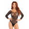 Еротичне боді-бодістокінг Leg Avenue Snap crotch thong back teddy Black M/L