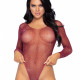 Сітчасте боді зі стразами Leg Avenue Crystalized fishnet bodysuit Burgundy One Size Сітчасте боді зі стразами Leg Avenue Crystalized fishnet bodysuit Burgundy One Size