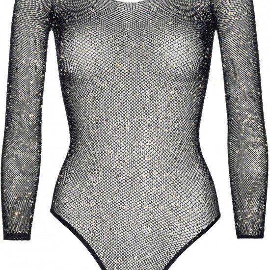 Сітчасте боді зі стразами Leg Avenue Crystalized fishnet bodysuit Black One Size Сітчасте боді зі стразами Leg Avenue Crystalized fishnet bodysuit Black One Size