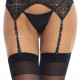 Пояс для панчіх зі стразами Leg Avenue Rhinestone Garterbelt Black One Size Пояс для панчіх зі стразами Leg Avenue Rhinestone Garterbelt Black One Size
