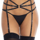 Пояс для панчіх зі стреп Leg Avenue Strappy Rhinestone Garterbelt Black One Size, стрази Пояс для панчіх зі стреп Leg Avenue Strappy Rhinestone Garterbelt Black One Size, стрази
