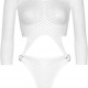 Еротичне боді Leg Avenue Top bodysuit with thong back White Еротичне боді Leg Avenue Top bodysuit with thong back White