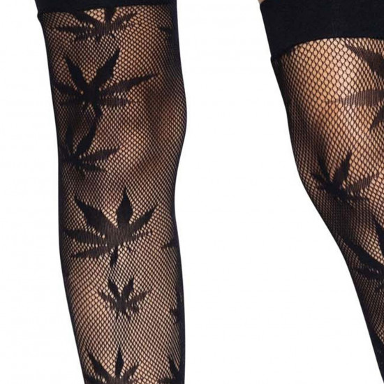 Панчохи з малюнком Leg Avenue 420 Net thigh highs Black Панчохи з малюнком Leg Avenue 420 Net thigh highs Black