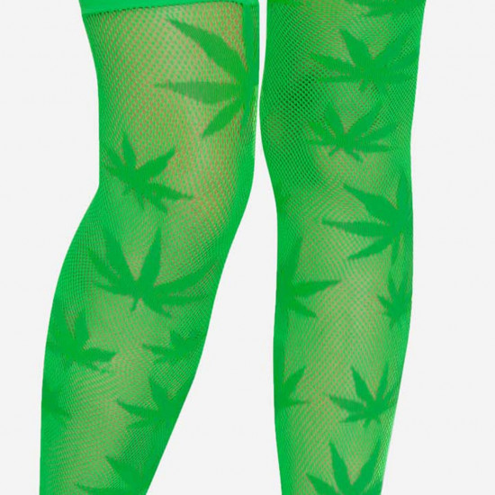 Панчохи з малюнком Leg Avenue 420 Net thigh highs Green Панчохи з малюнком Leg Avenue 420 Net thigh highs Green