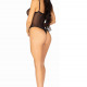 Еротичне боді Leg Avenue Cami bodysuit with thong Black XL, на бретелях Еротичне боді Leg Avenue Cami bodysuit with thong Black XL, на бретелях