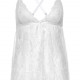Сорочка бебі-дол Leg Avenue Floral lace babydoll & string White S, стрінги Сорочка бебі-дол Leg Avenue Floral lace babydoll & string White S, стрінги