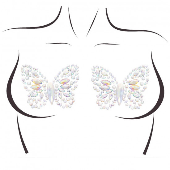 Пестис-метелики з кристалів Leg Avenue Chrysallis nipple sticker, наліпки, світяться у темряві Пестис-метелики з кристалів Leg Avenue Chrysallis nipple sticker, наліпки, світяться у темряві